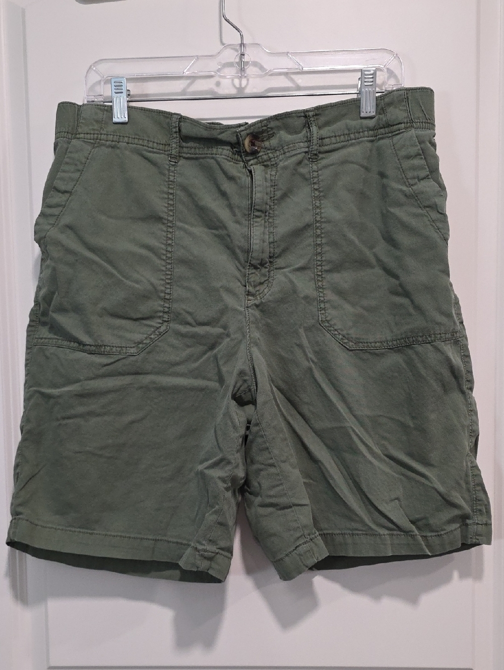 Sonoma Women's Olive Green Casual Bermudas